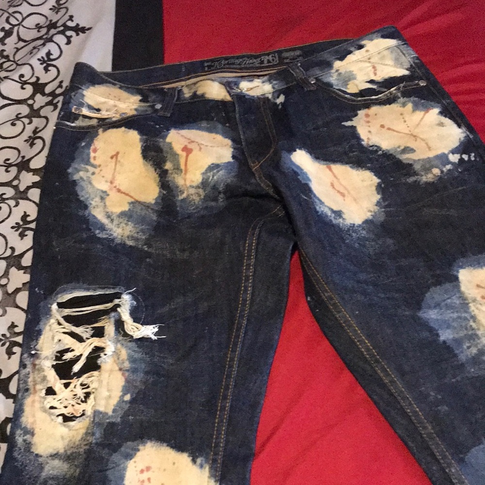 Designer jeans size 36 wore one are two time